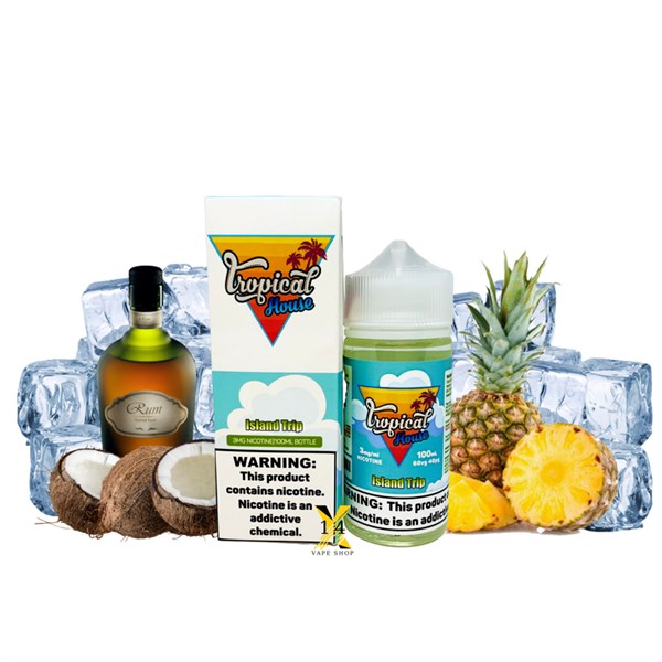 100ml Mỹ Tropical House Island Trip vị dứa dừa rượu gum