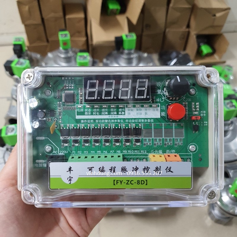 Bộ điều khiển van giũ bụi 8 cổng