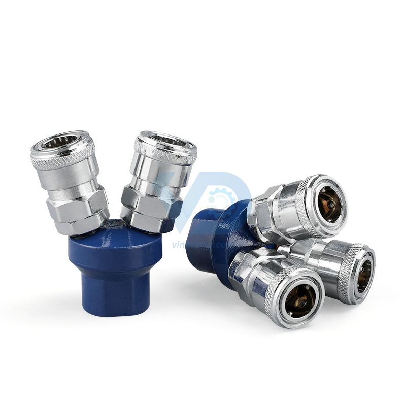 Khớp nối nhanh khí nén chia 2, chia 3