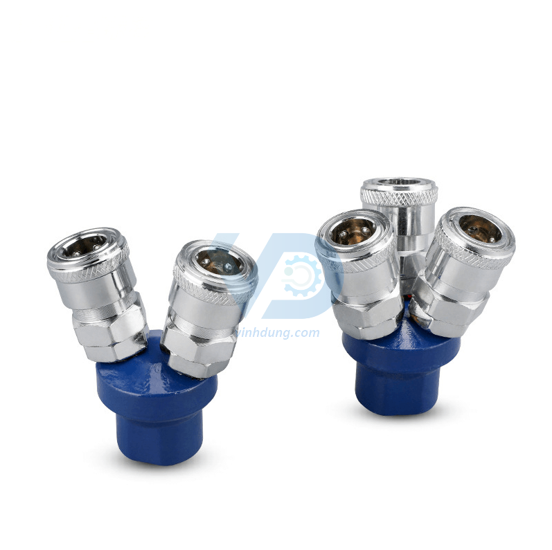 Khớp nối nhanh khí nén chia 2, chia 3