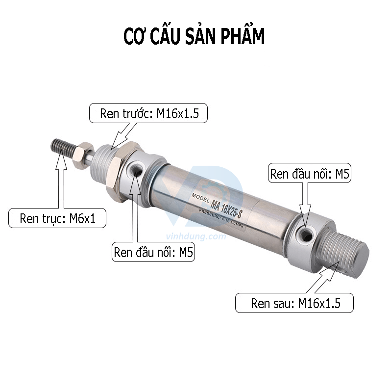 Xi lanh khí nén MA16