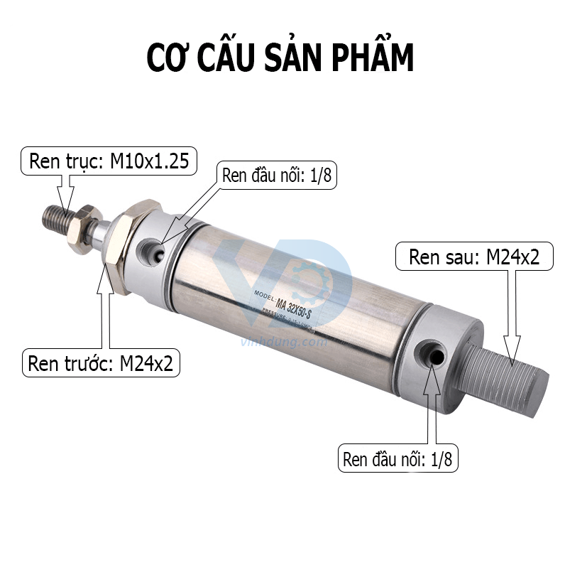 Xi lanh khí nén MA32