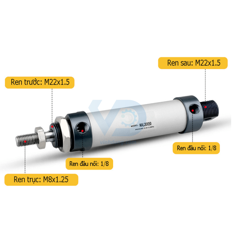 Xi lanh khí nén MAL20