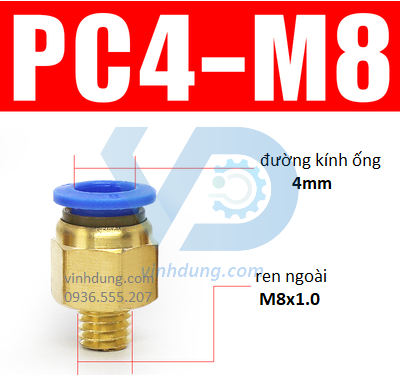 Cút nối nhanh ren thô