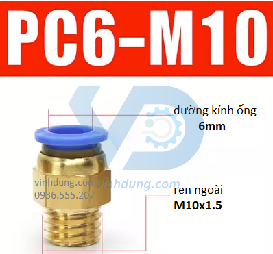 Cút nối nhanh ren thô