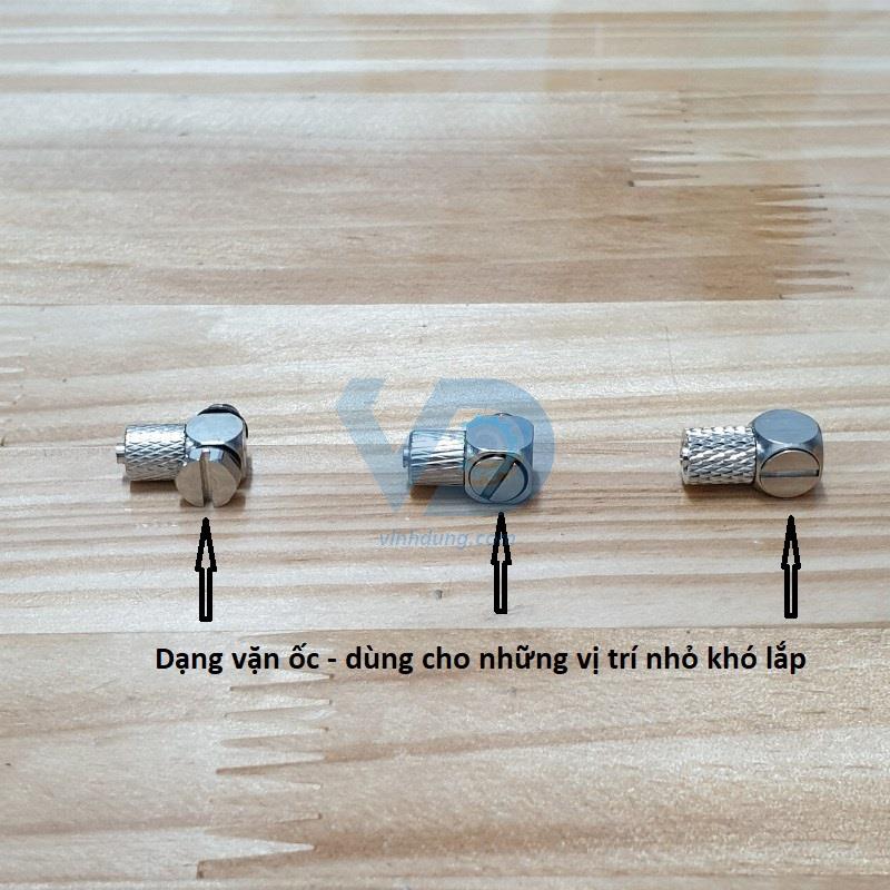 Đầu nối nhanh dạng xiết - góc ren M3/M5