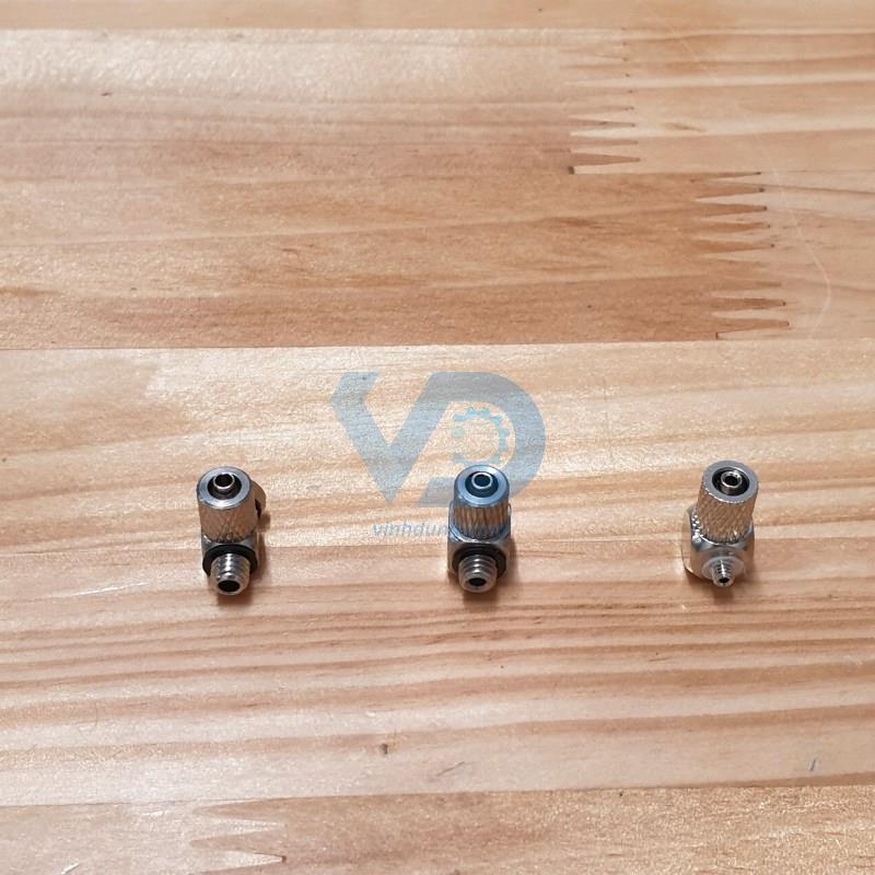 Đầu nối nhanh dạng xiết - góc ren M3/M5