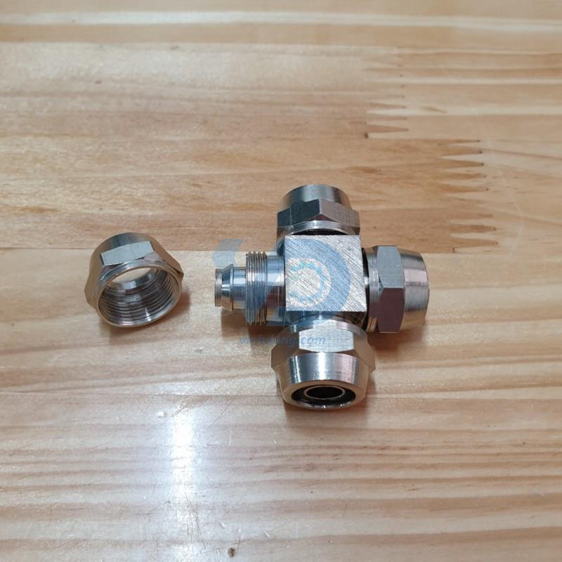 Đầu nối nhanh dạng xiết - 4 ngả