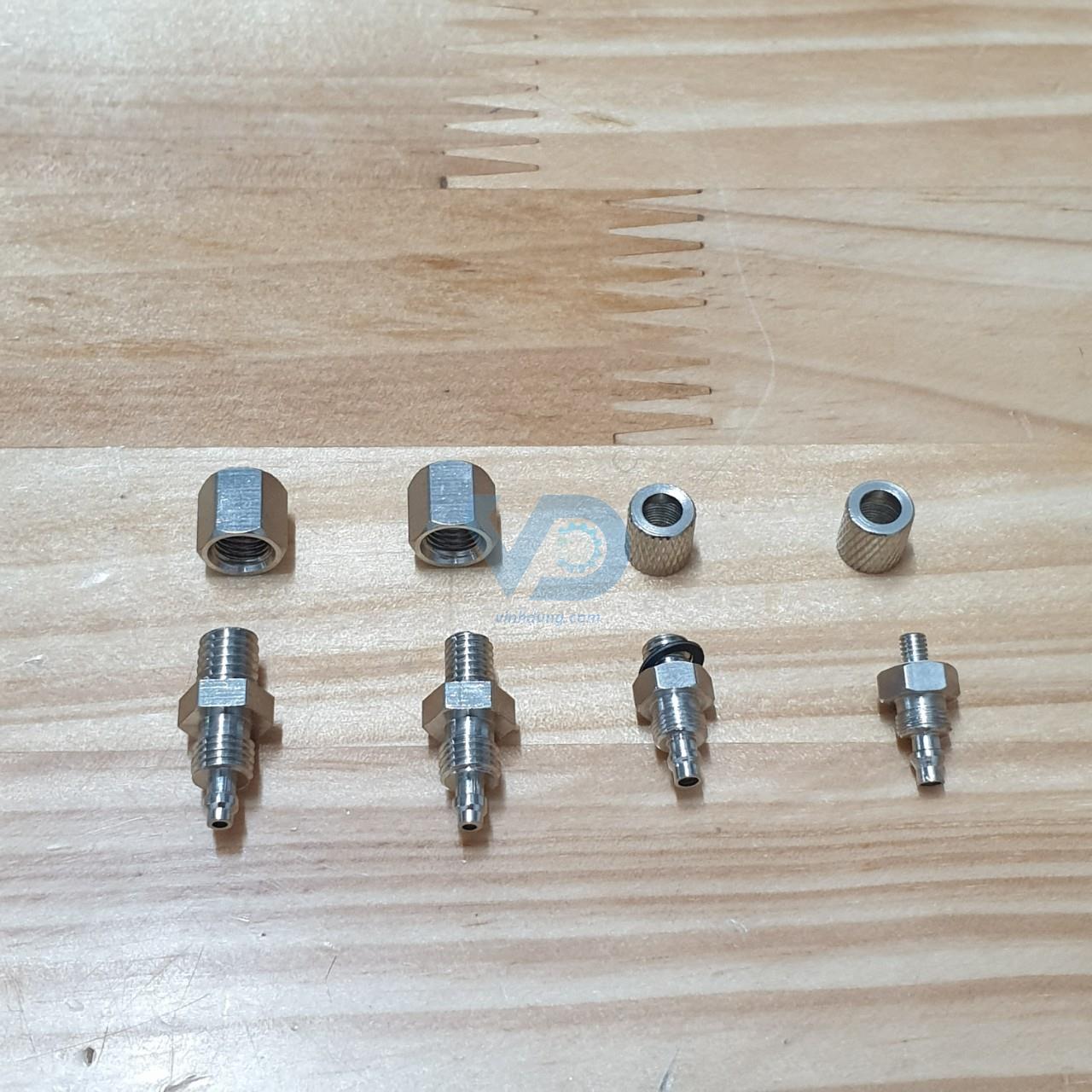 Đầu nối nhanh dạng xiết - ren ngoài M3/M5/M6