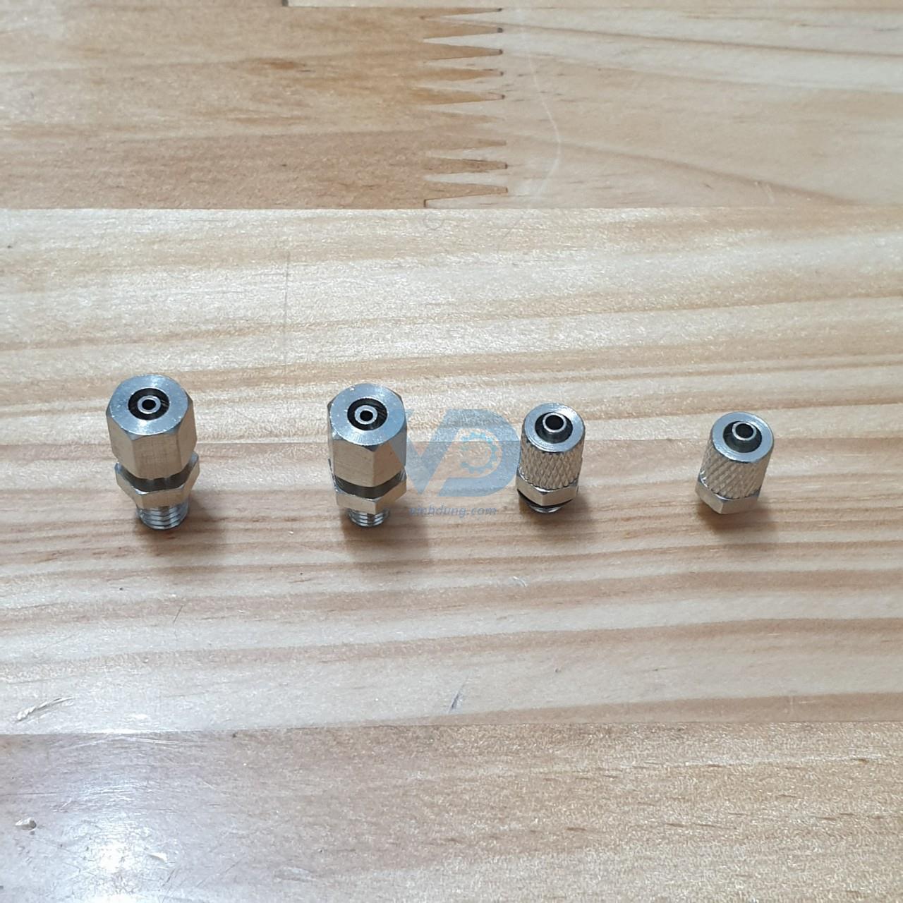 Đầu nối nhanh dạng xiết - ren ngoài M3/M5/M6