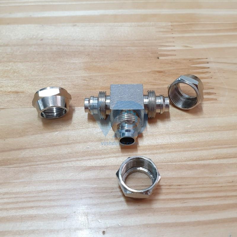 Đầu nối nhanh dạng xiết - 3 ngả