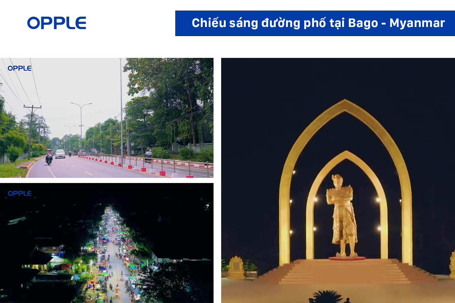 DỰ ÁN CHIẾU SÁNG ĐƯỜNG PHỐ TẠI BAGO INN TAKAW, MYANMAR