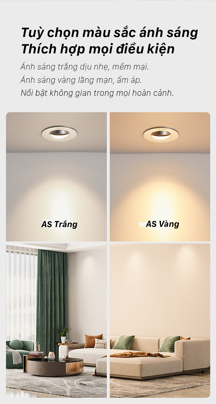 Bộ Đèn OPPLE LED Spotlight US - Tia Sáng Sắc Nét, Tiết Kiệm Năng Lượng