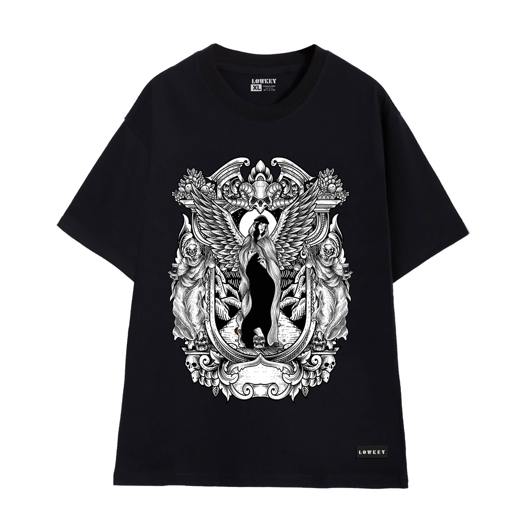 Áo Tee cổ tròn nam nữ tay ngắn in hoạ tiết cổ đại LOWKEY đẹp K0008 - Form rộng vải cotton 2022