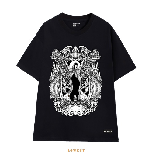 Áo Tee cổ tròn nam nữ tay ngắn in hoạ tiết cổ đại LOWKEY đẹp K0008 - Form rộng vải cotton 2022