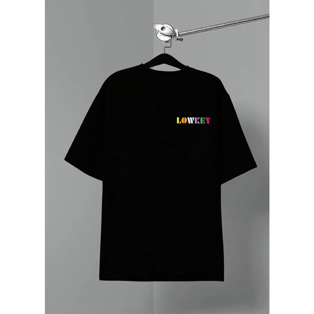 Áo thun form rộng nam nữ cổ tròn in hình mèo hoạ tiết LOWKEY cao cấp K0001 - Vải cotton 2 Màu đen - Trắng