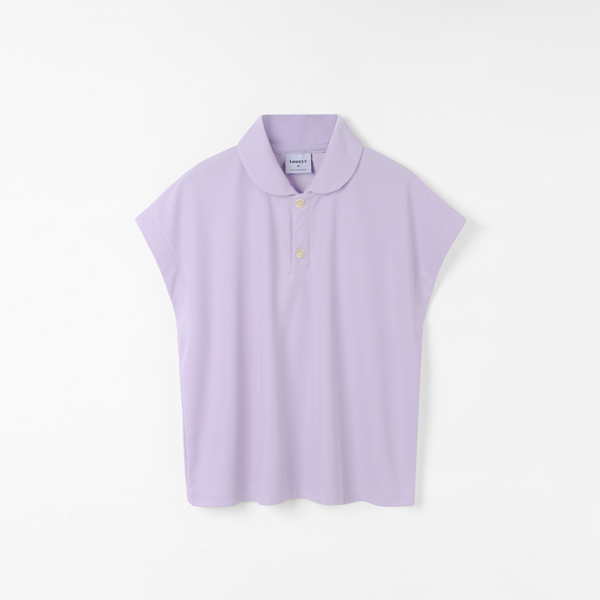 K5202 Áo thun polo trơn cổ sen tay hến
