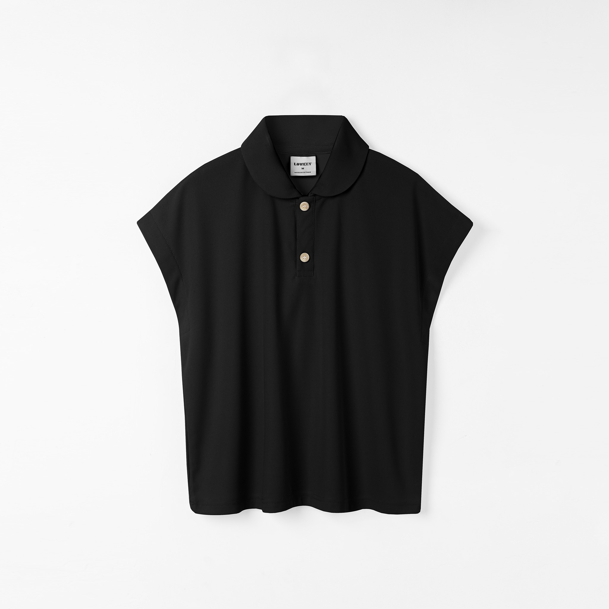 K5202 Áo thun polo trơn cổ sen tay hến