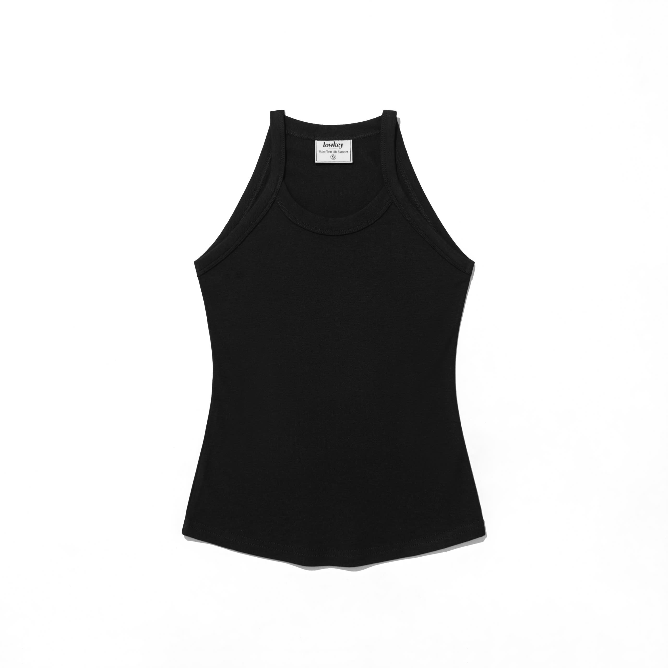 K5212 LOWKEY_ ÁO DÂY CỔ YẾM THUN COTTON BORIP CO GIÃN MỀM MẠI, THOÁNG MÁT