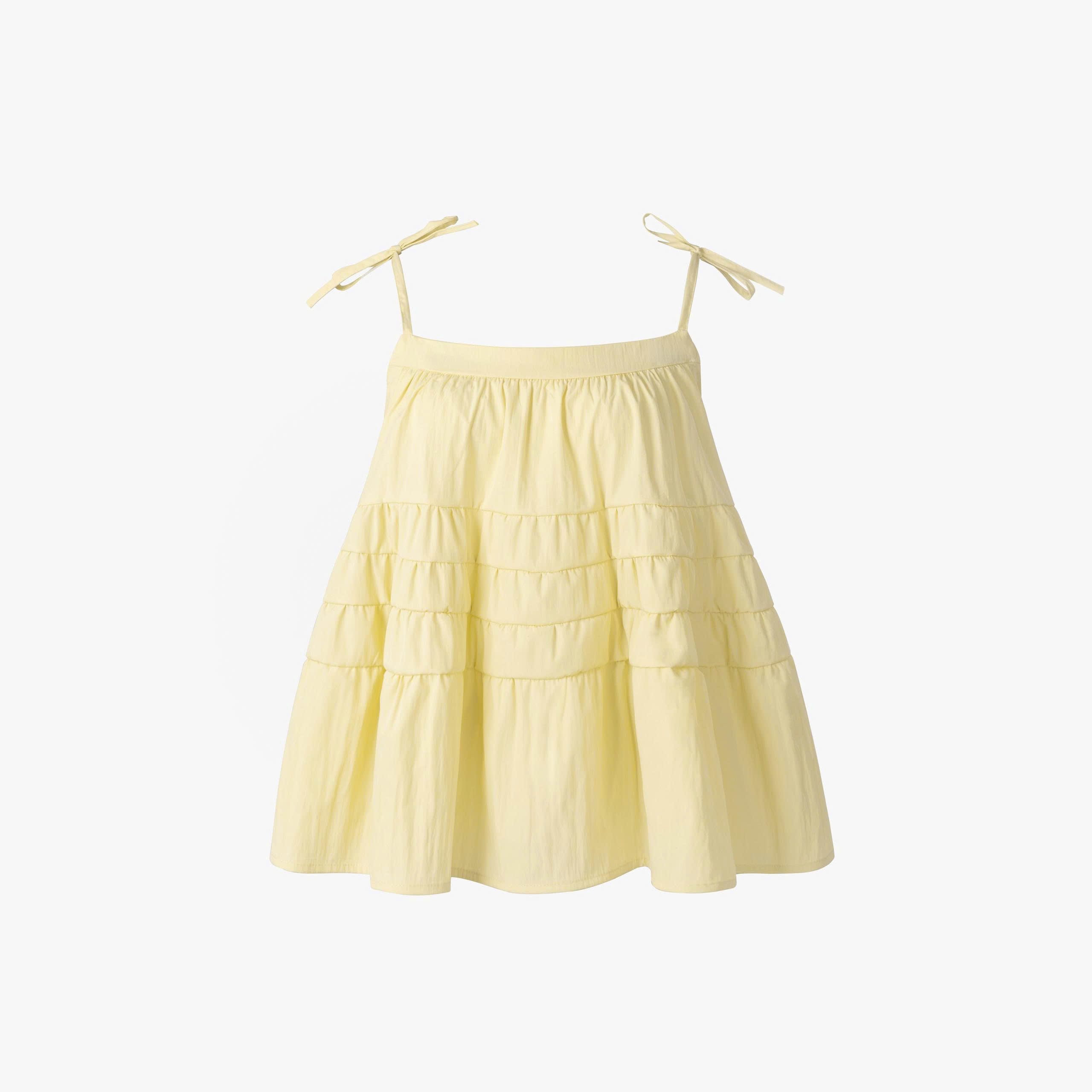 K5215 LOWKEY_ÁO HAI DÂY BABYDOLL TẦNG BỒNG XÒE VẢI DÙ NHĂN THOÁNG MÁT