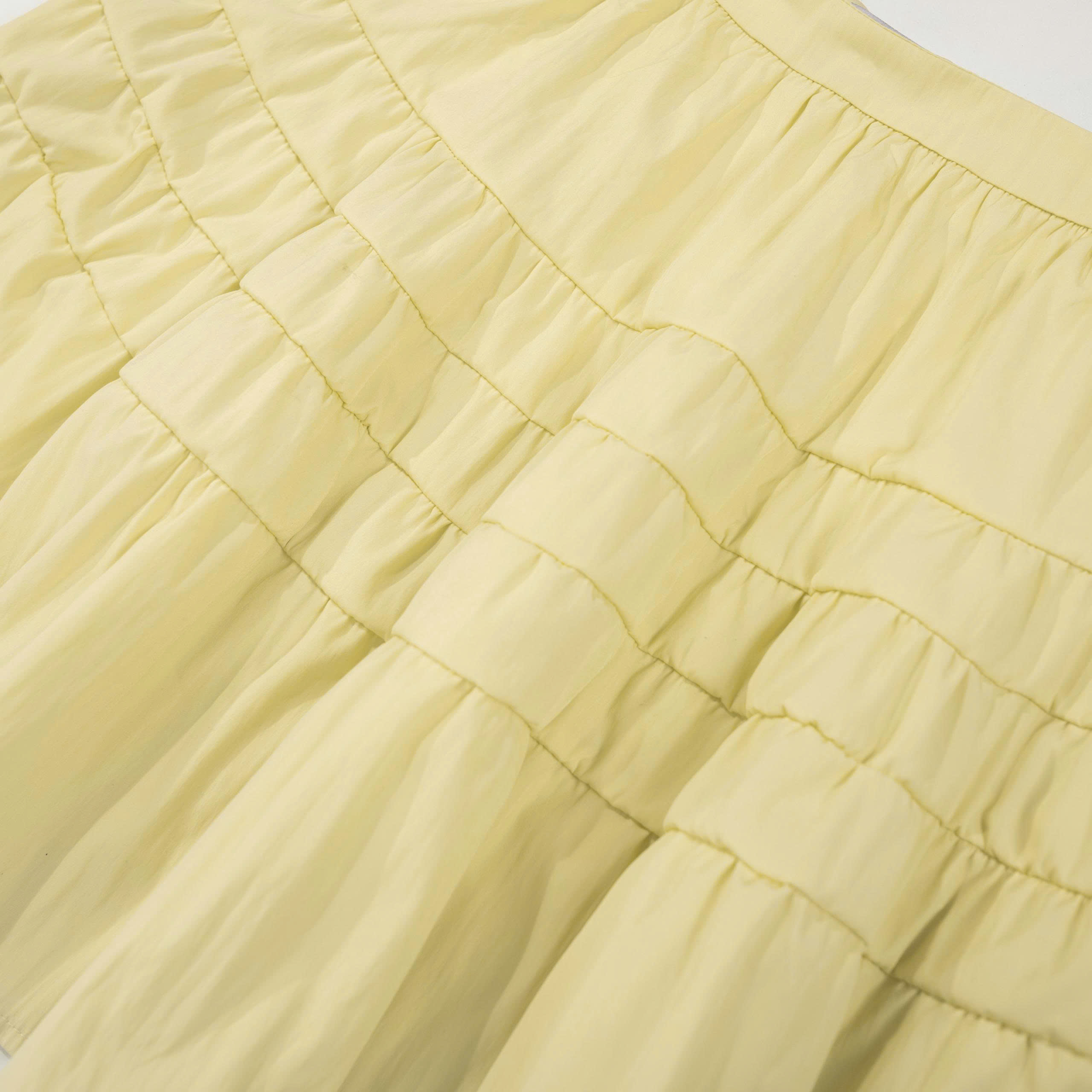 K5215 LOWKEY_ÁO HAI DÂY BABYDOLL TẦNG BỒNG XÒE VẢI DÙ NHĂN THOÁNG MÁT