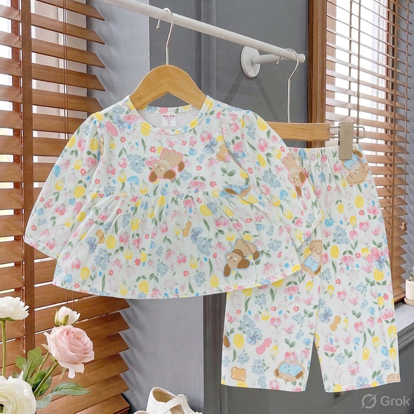 bé gái - babydoll tay dài nhỏ