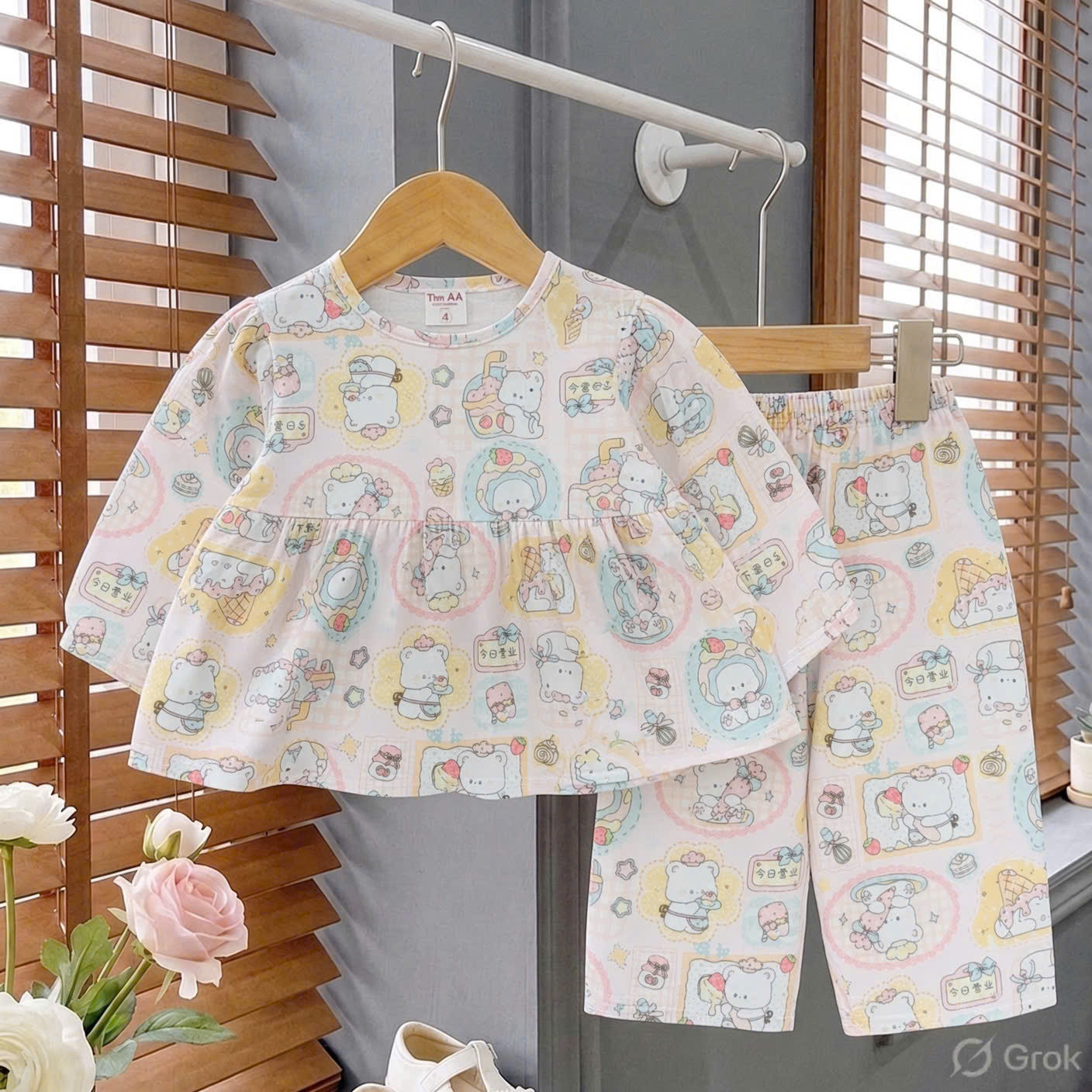 bé gái - babydoll tay dài nhỏ