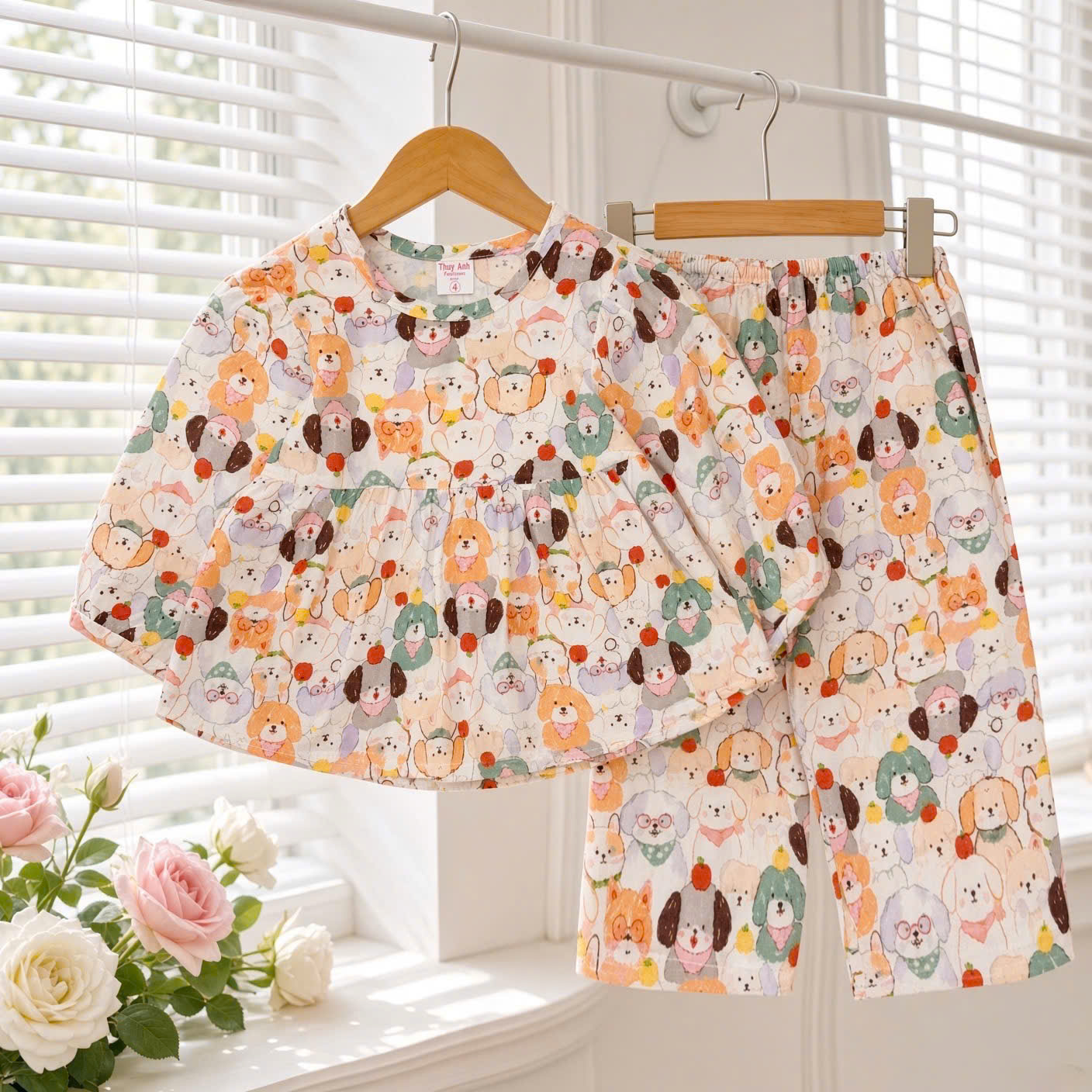 bé gái - babydoll tay dài lớn