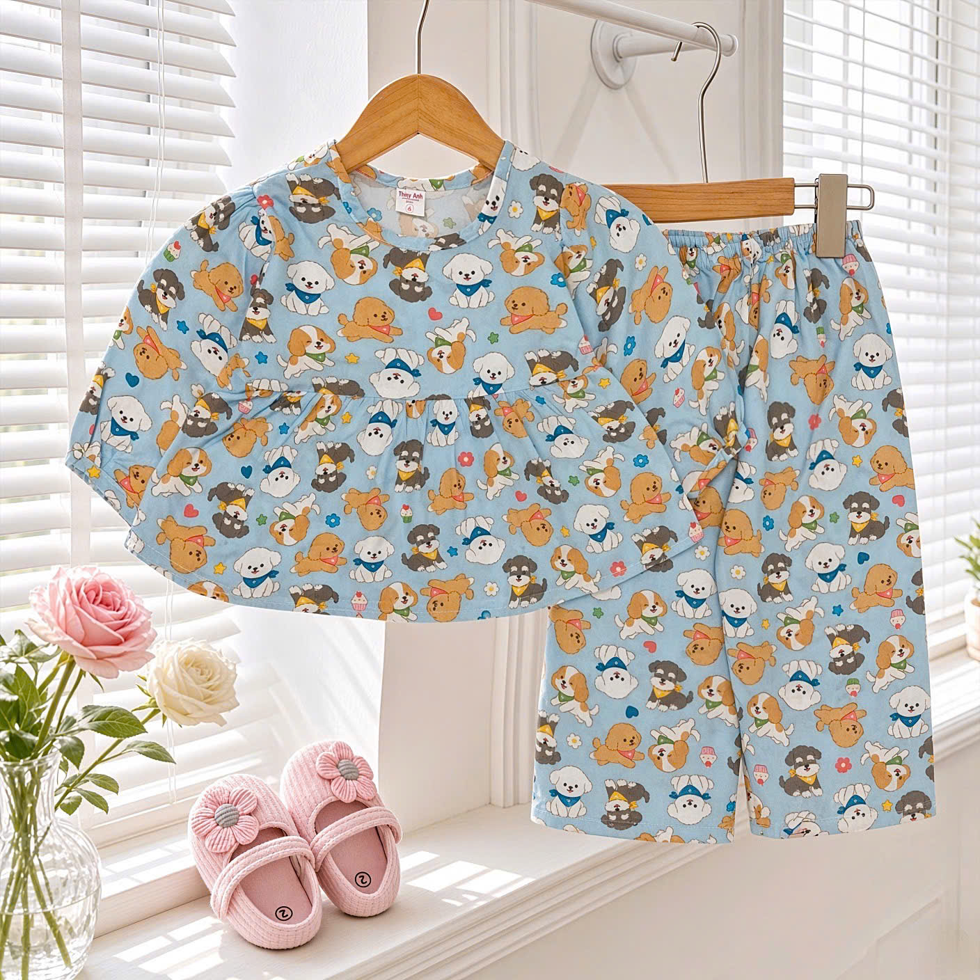 bé gái - babydoll tay dài lớn