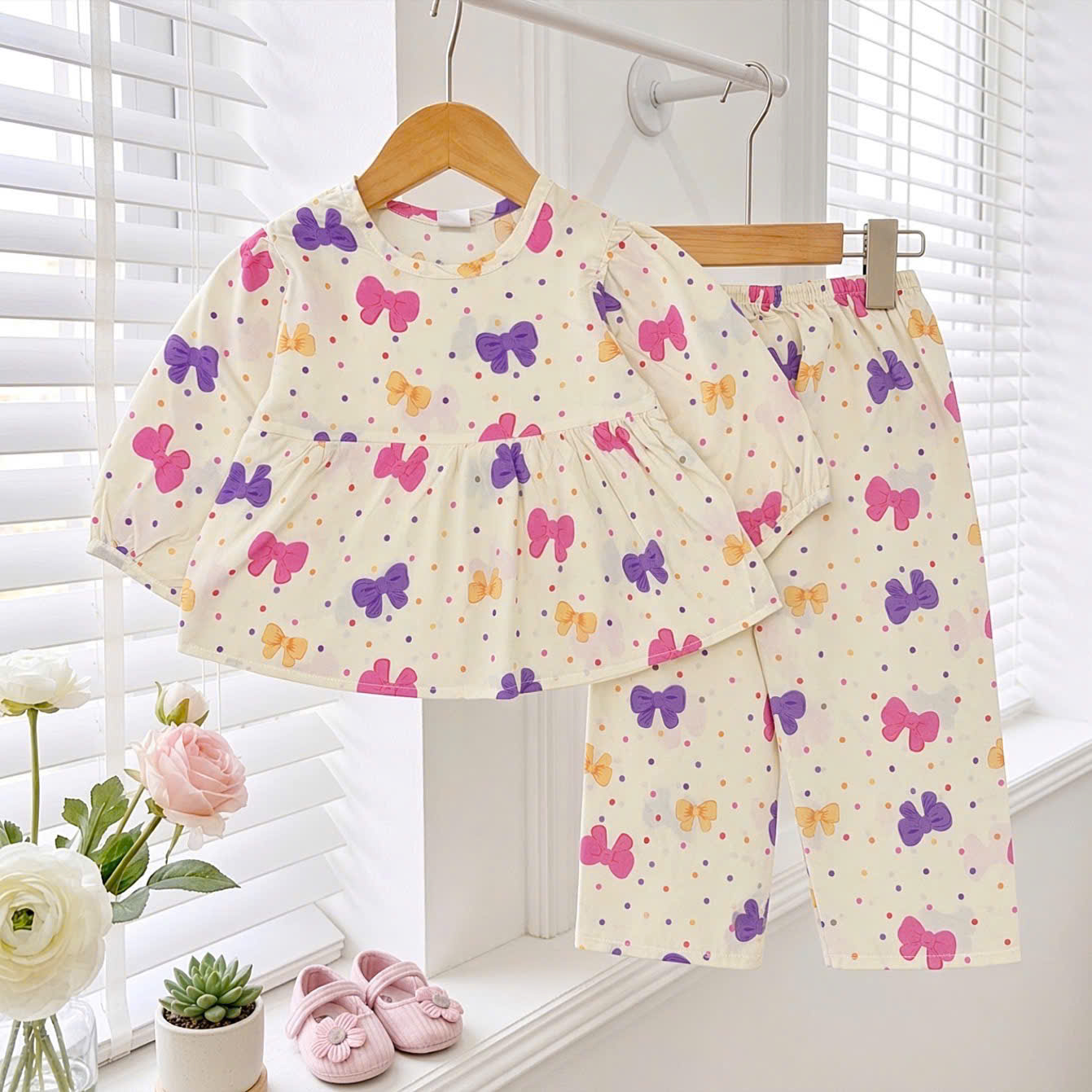 bé gái - babydoll tay dài nhỏ