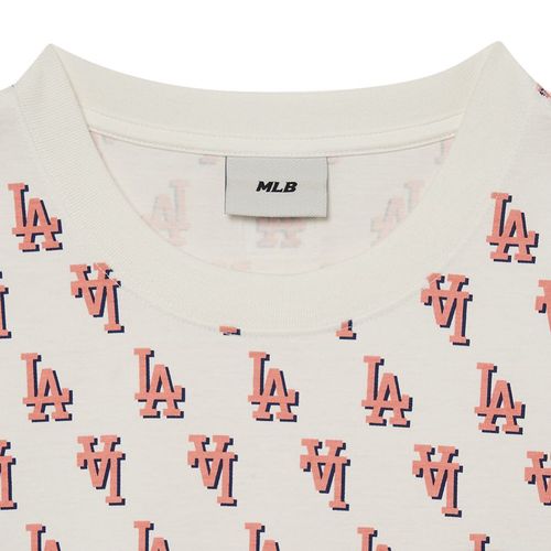 Áo Sweater MLB Play Pixel Logo LA Dodgers Cream 31MTG211107I  Sneaker  Daily