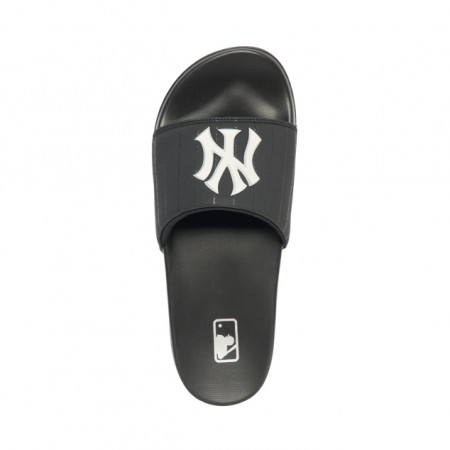 0790  HÀNG CHÍNH HÃNG  DÉP QUAI NGANG MLB CHUNKY MOUND DIA MONOGRAM  MỘC  SHOES