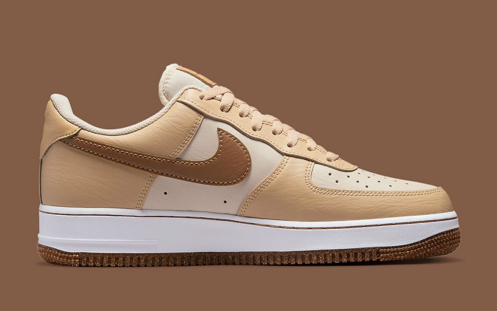 Air Force 1 '07 LV8 EMB 'Inspected By Swoosh' - Nike - DQ7660 200 - pearl  white/sesame/white/ale brown