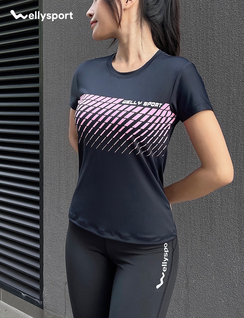 Áo Thun Thể Thao Nữ In Họa tiết, Welly Sport , Mã ANHT002