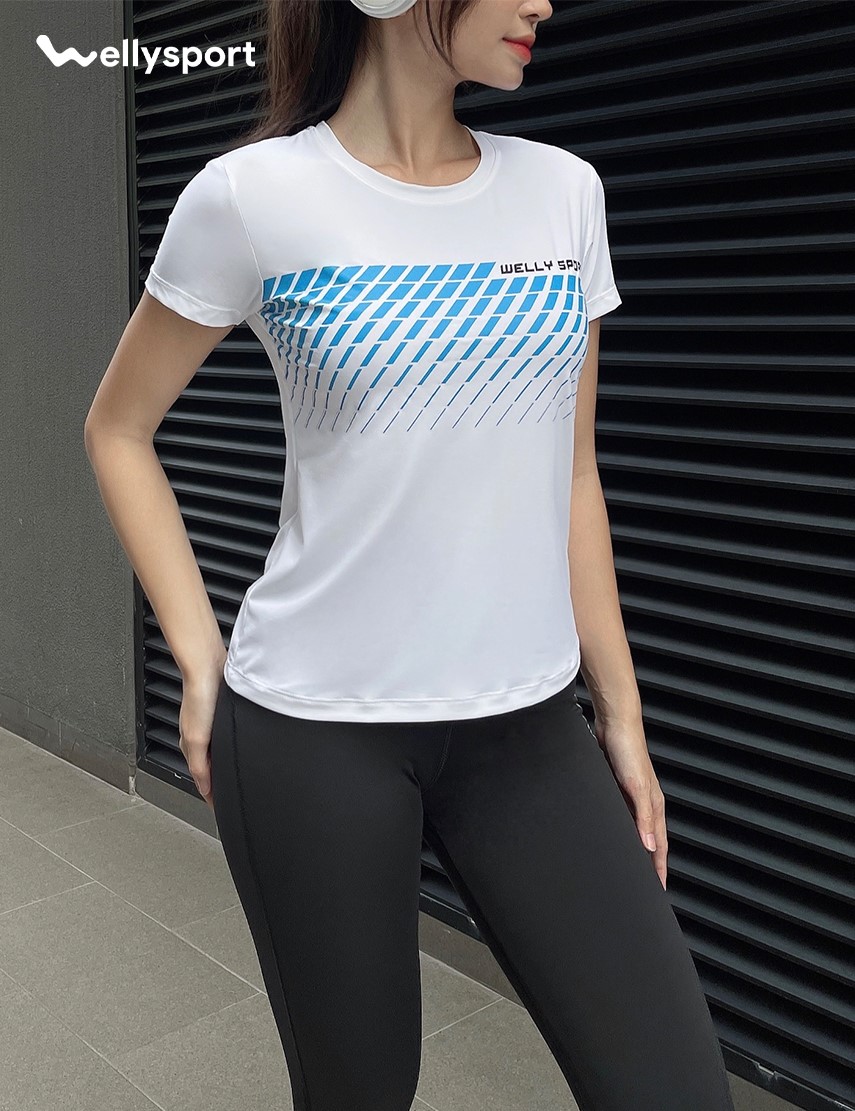 Áo Thun Thể Thao Nữ In Họa tiết, Welly Sport , Mã ANHT002