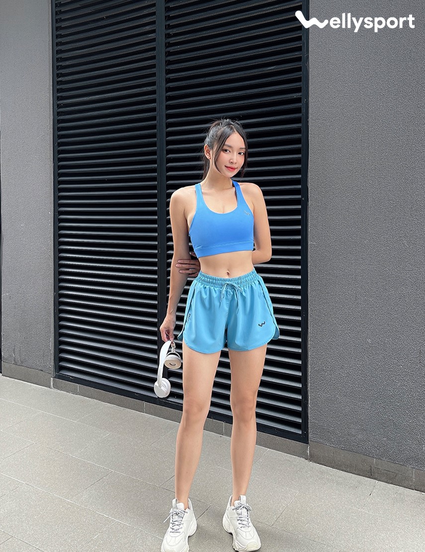 Áo Bra Tập Gym, Yoga Nữ, Màu Xanh Royal, Welly Sport, Mã AOBR