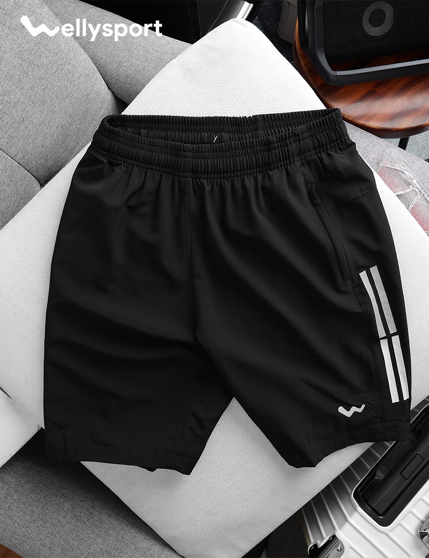 Quần Short Thể Thao Nam 2 Sọc , Welly Sport, thoáng khí, thoải mái vận động, Mã QSPQ