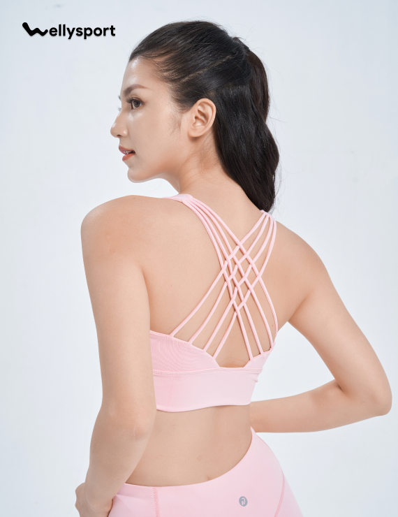 Bộ Đồ Tập Yoga, Gym Nữ 4 dây - Màu Hồng Peony, Mã 4DHNM