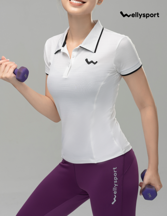 Áo Polo Nữ - Màu Trắng White, Mã PLN01