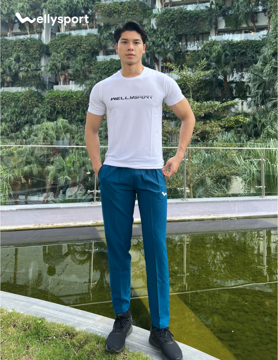 Quần Dài Nam Thể Thao, Màu Xanh, Welly Sport, Mã QDN07