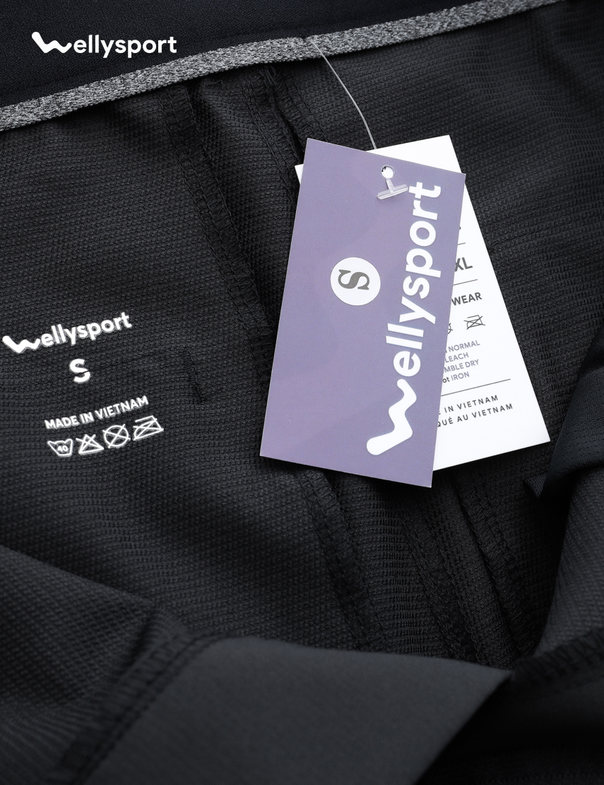 Quần Short Golf Nam Cao Cấp, Màu Đen, Welly Sport, Mã QG01