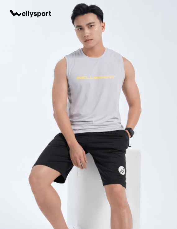 Quần Short Thể Thao Nam Welly Sport - Màu Đen Black, Mã QDN02