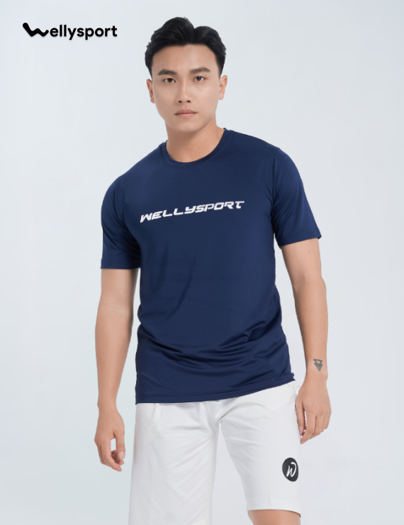 Áo Thun Nam Cao Cấp Welly Sport - Xanh Đậm, Mã ANCGN008