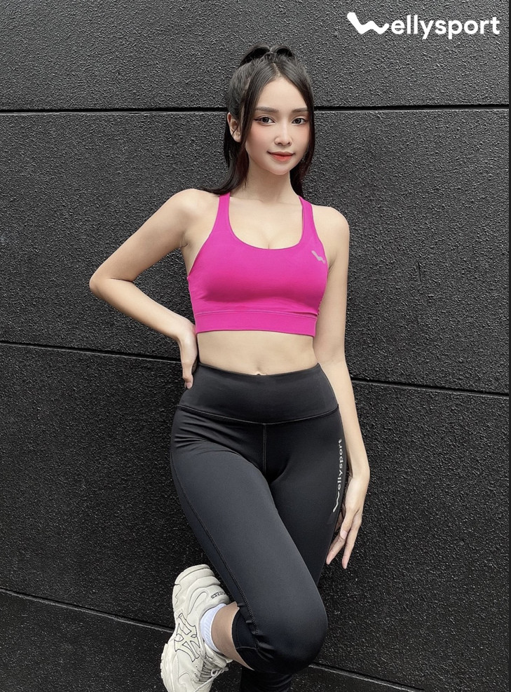 Quần Legging Nữ Lửng, Đồ Tập Yoga, Gym Nữ, Welly Sport, Đen Black, Mã QDLN