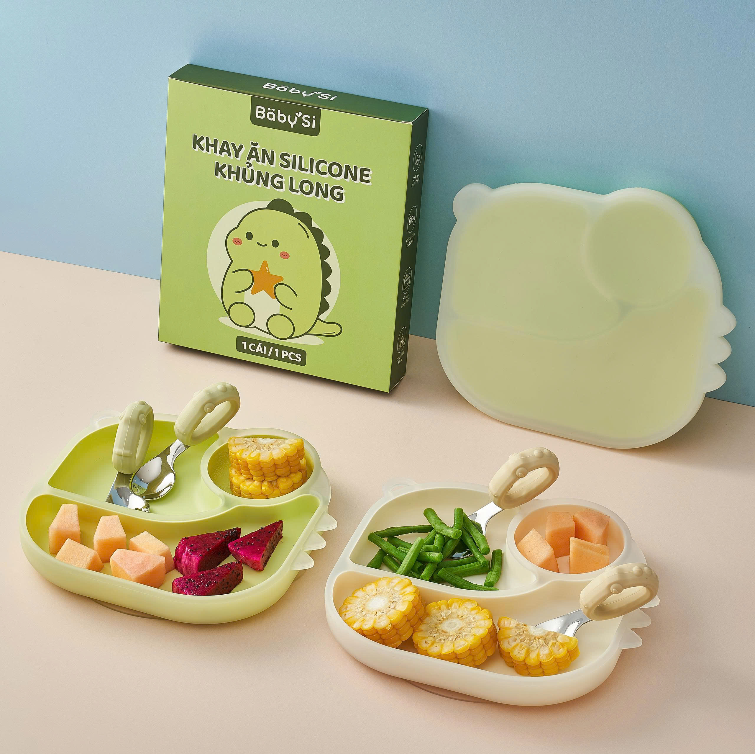 Khay silicone Khủng Long