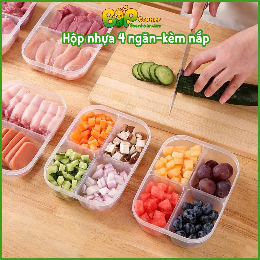 Hộp nhựa 4 ngăn