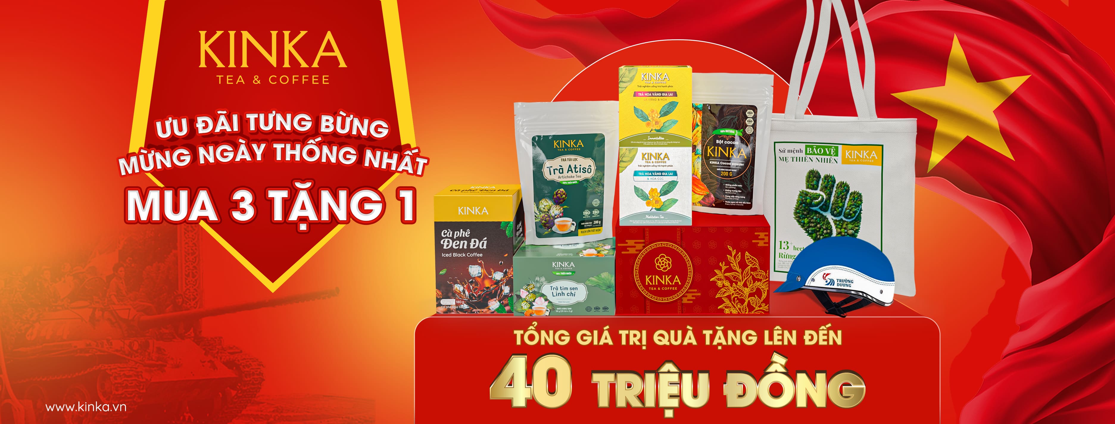 KINKA ưu đãi lớn 30/4 - 1/5| Kèm quà tặng lên đến 40 triệu đồng