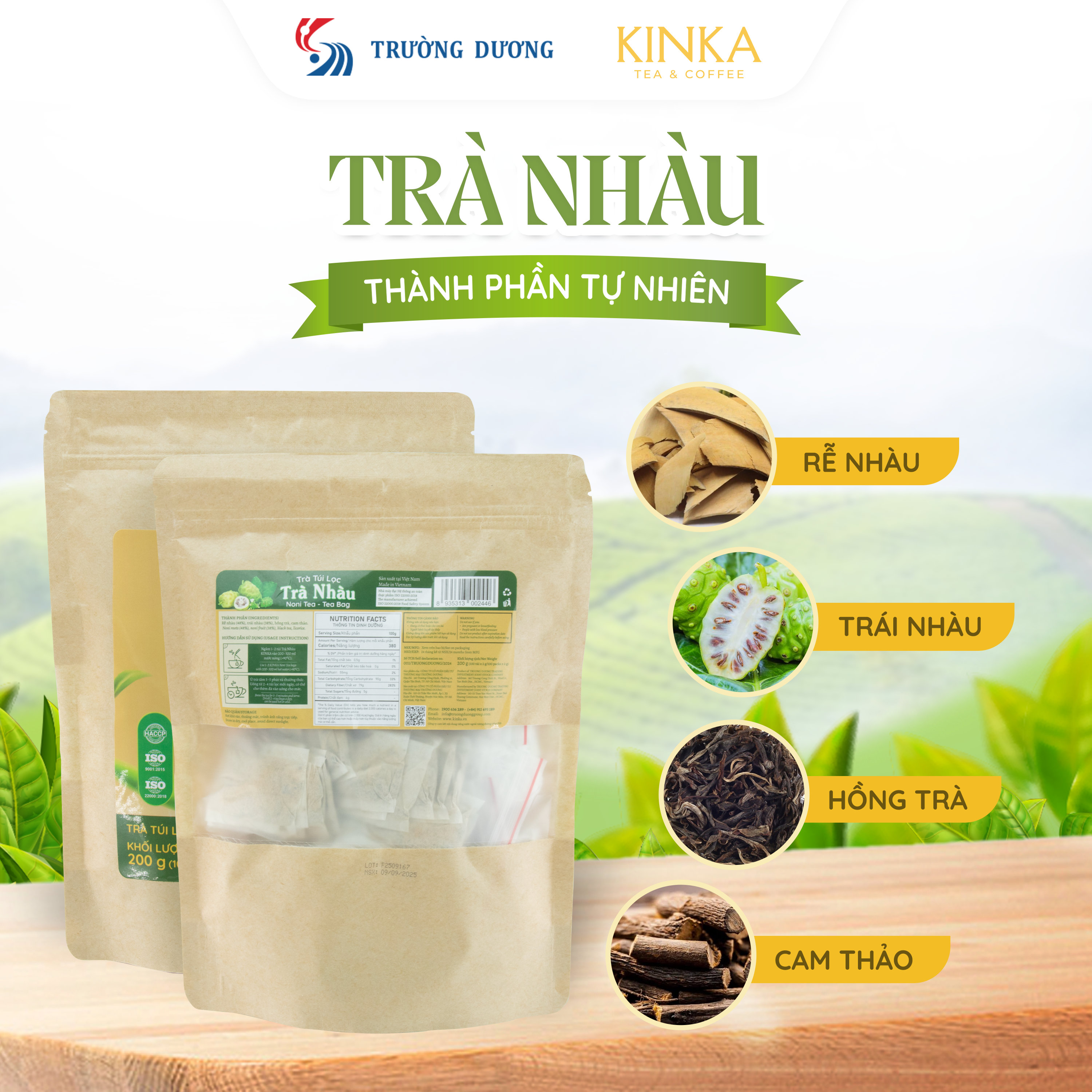Trà Nhàu 200g (100 gói x 2g)