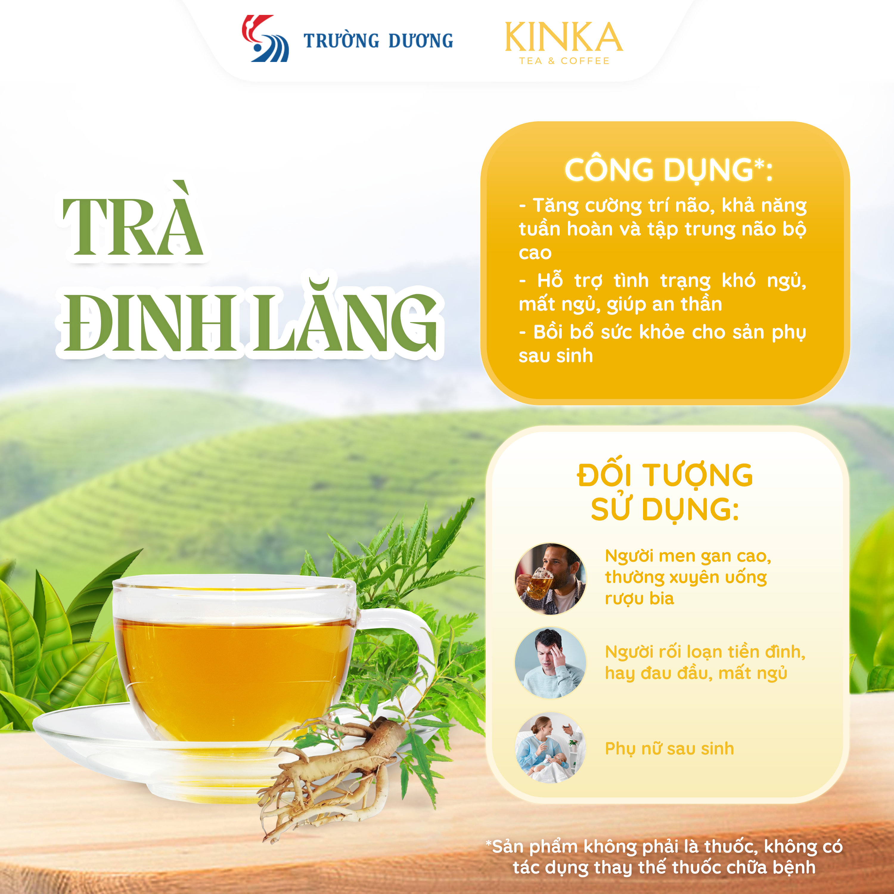 Trà Đinh Lăng 50g (25 gói x 2g)