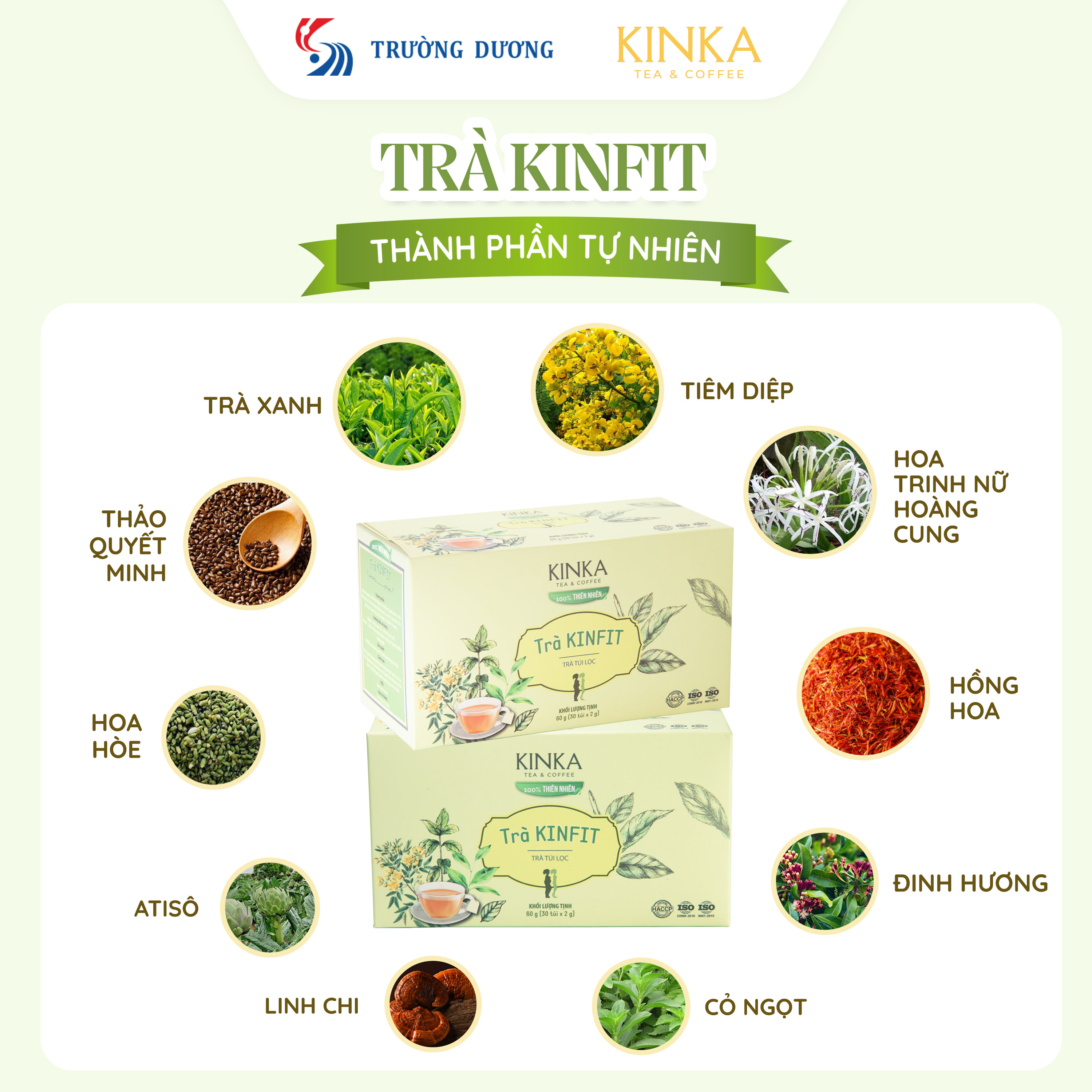 Trà thảo mộc KINFIT 60g (30 gói x 2g)